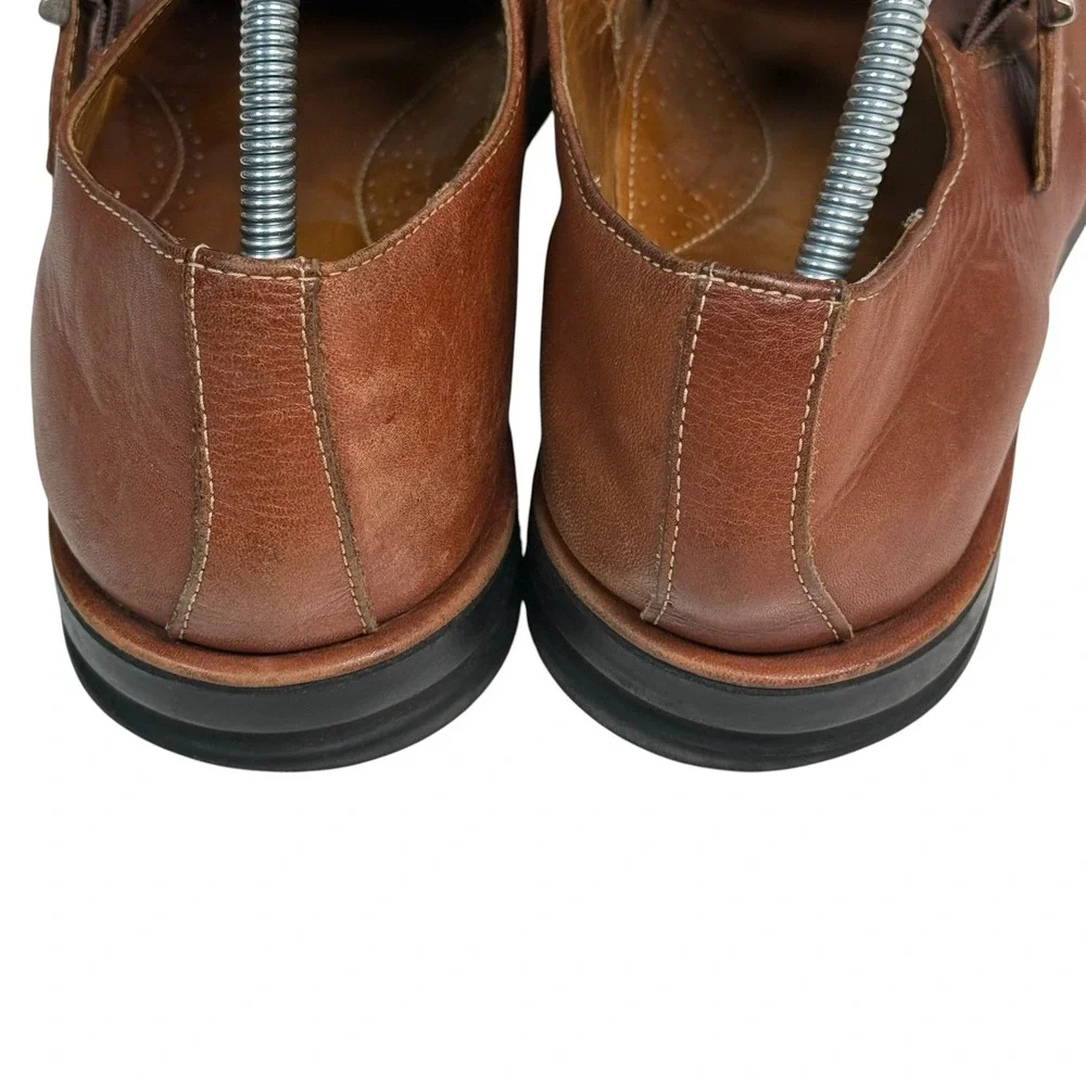 Sandro Moscoloni Men Brown Leather Fisherman Sandals Comfort Walk 4051 Size 9.5D
